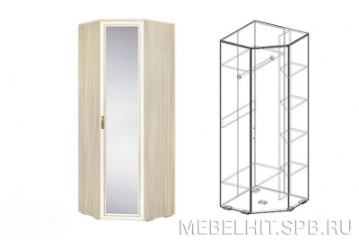 Угловой шкаф  с зеркалом Цена : 10 880 р.