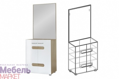 Тумба с зеркалом большая 