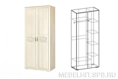 Шкаф 2-х створчатый комбинир. Цена : 14 180 р.