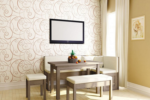 Кухонный уголок "Сити" (Сонома светлая и Сонома темная)