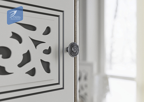 Спальня "Мадлен" с фасадами "Серебро" и фасадами "Золото"