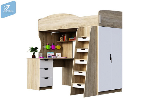 ДЕТСКАЯ КРОВАТЬ-ЧЕРДАК СЭНДИ