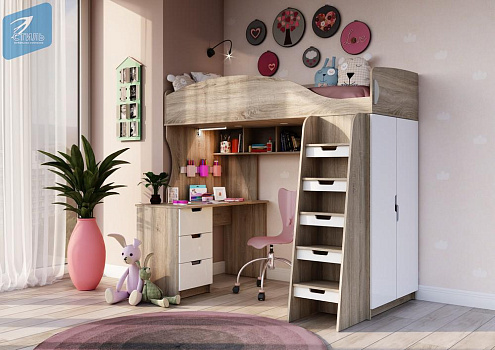 ДЕТСКАЯ КРОВАТЬ-ЧЕРДАК СЭНДИ