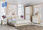 Спальня "Мадлен" с фасадами "Серебро" и фасадами "Золото"