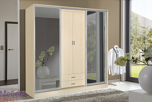 Шкафы -Купе "ЛОРД 1" (Дуб Молочный)