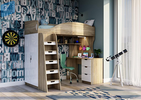 ДЕТСКАЯ КРОВАТЬ-ЧЕРДАК СЭНДИ