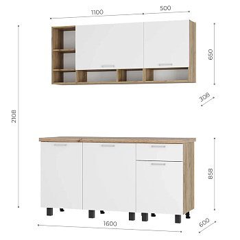 Кухонный гарнитур "Вика" 1,6